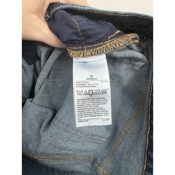 Gap Womens Jeans Size 25 Best Girlfriend Medium Wash Blue Mid Rise Western - Picture 8 of 10
